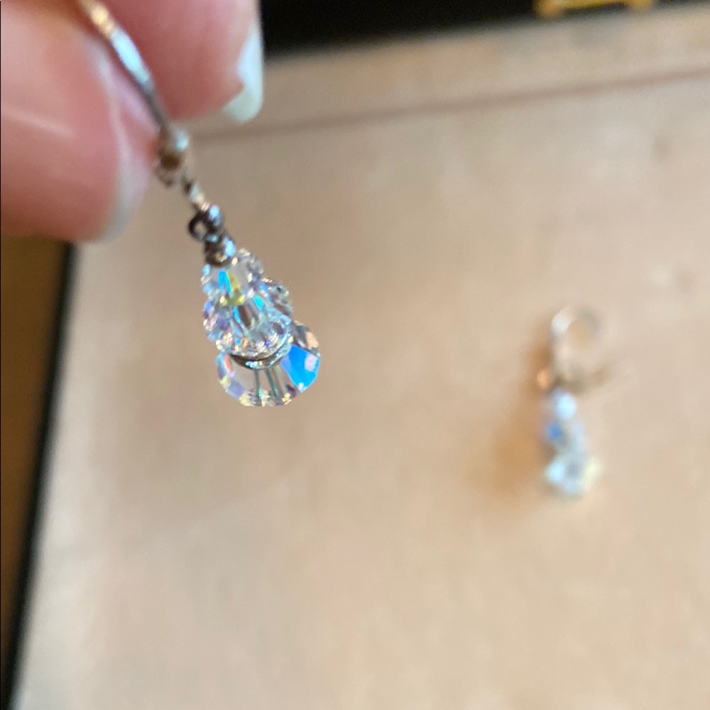 Source Unknown Iridescent Crystal Earrings - image 2